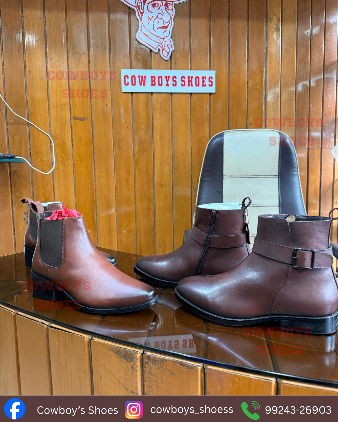 Classic Chelsea Boots available at Cowboys Shoes Surat